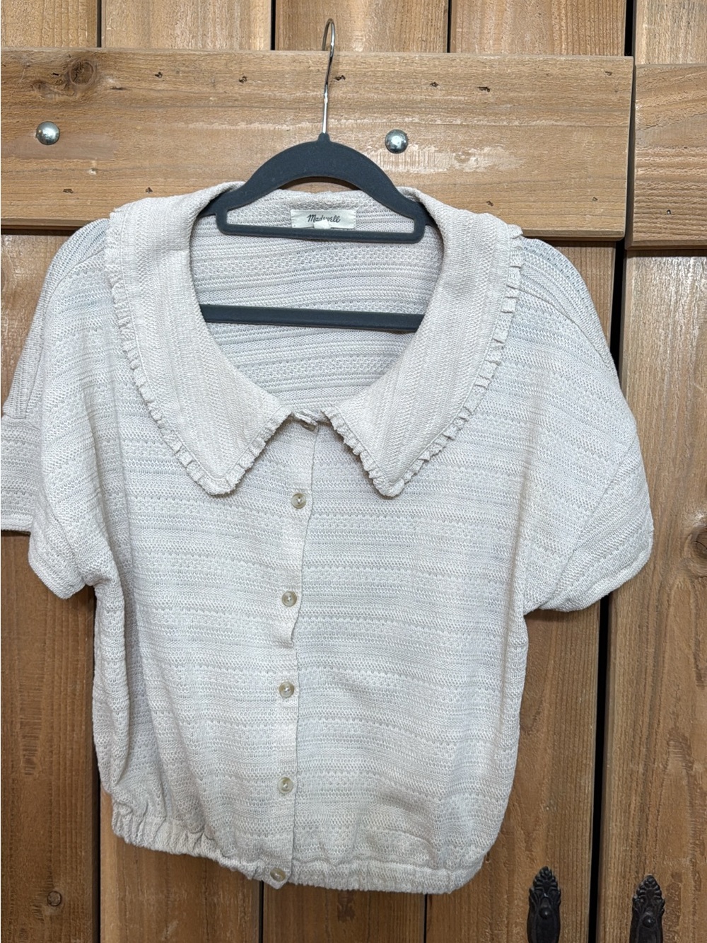 Madewell Crop Peterpan Collar sweater M